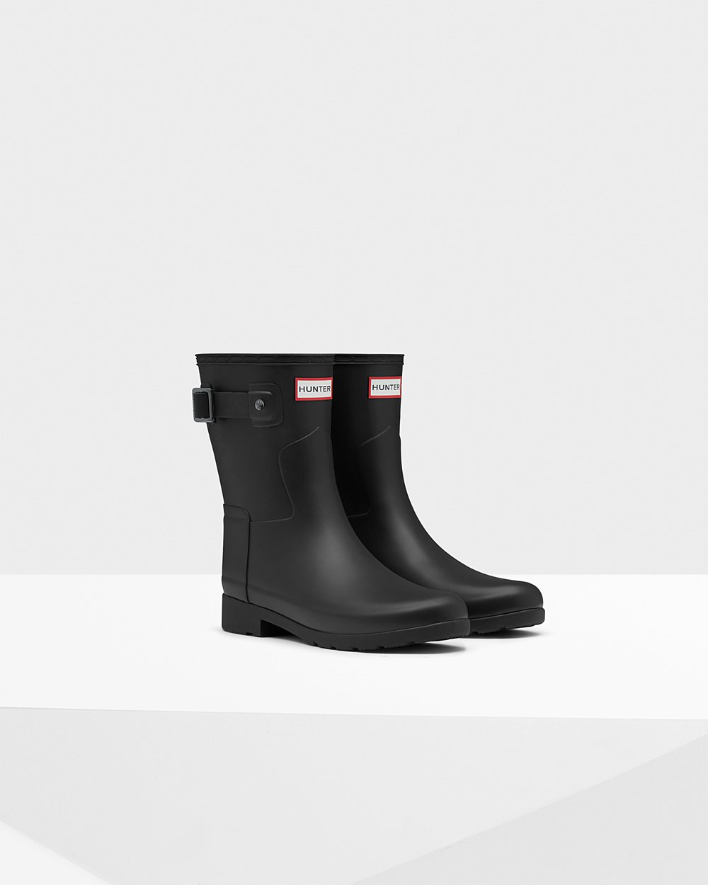 Hunter Mujer Refined Slim Fit - Botas de Lluvia Negras - 863-JENXMT